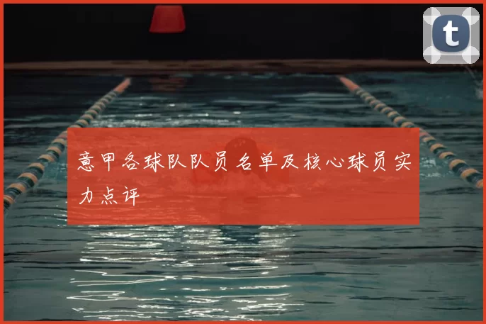 意甲各球队队员名单及核心球员实力点评